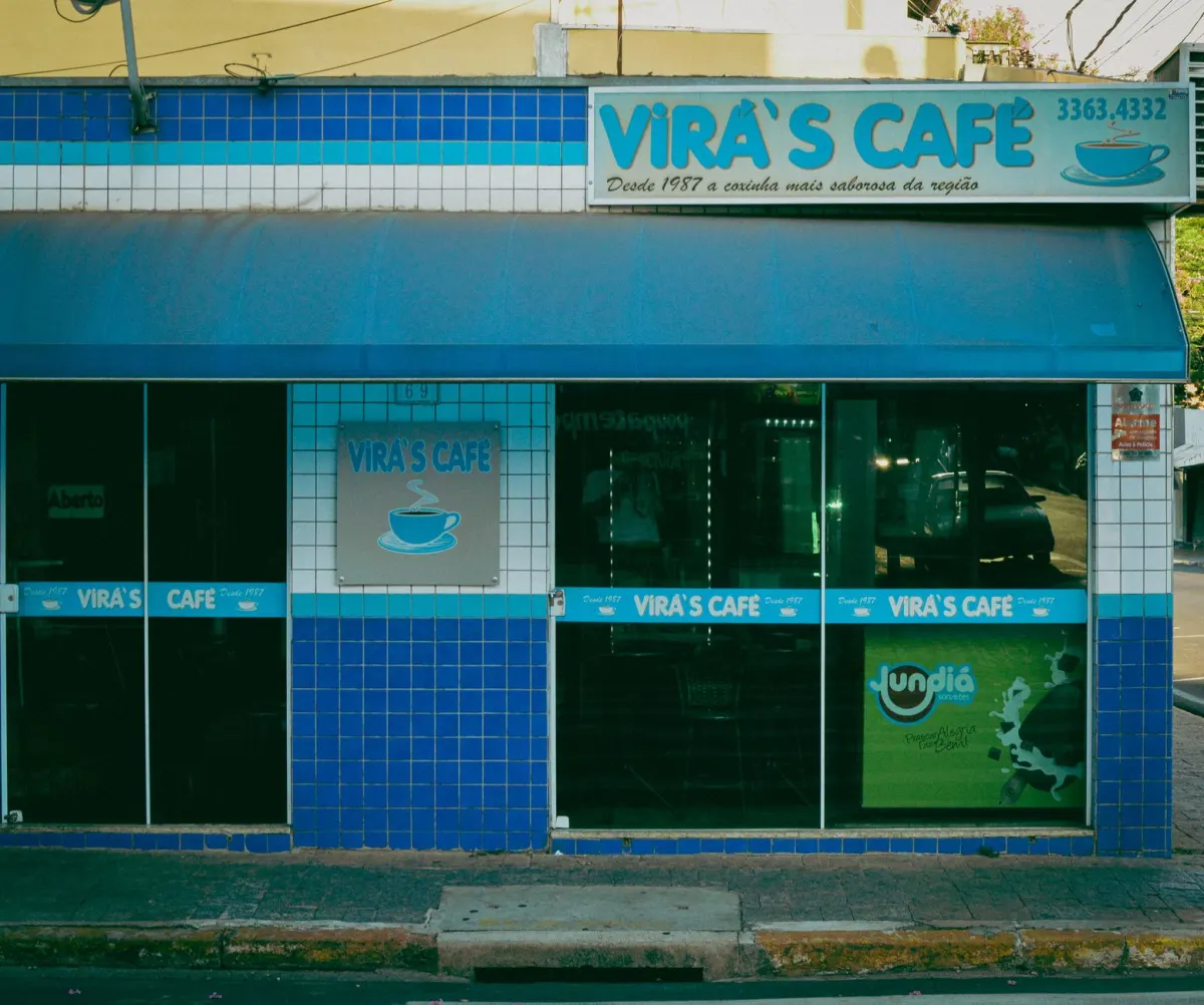 A small restaurant storefront on a city street, the kind of local business that geo-targeting radius campaigns are built to reach.