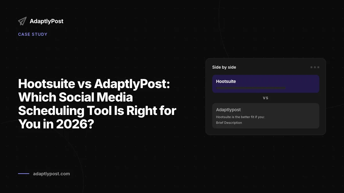 Klar eingeordnet - Hootsuite vs AdaptlyPost