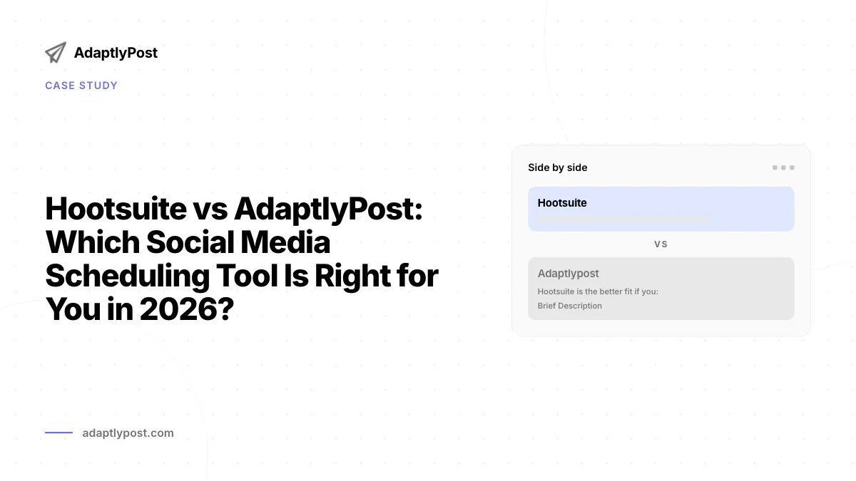 Klar eingeordnet - Hootsuite vs AdaptlyPost