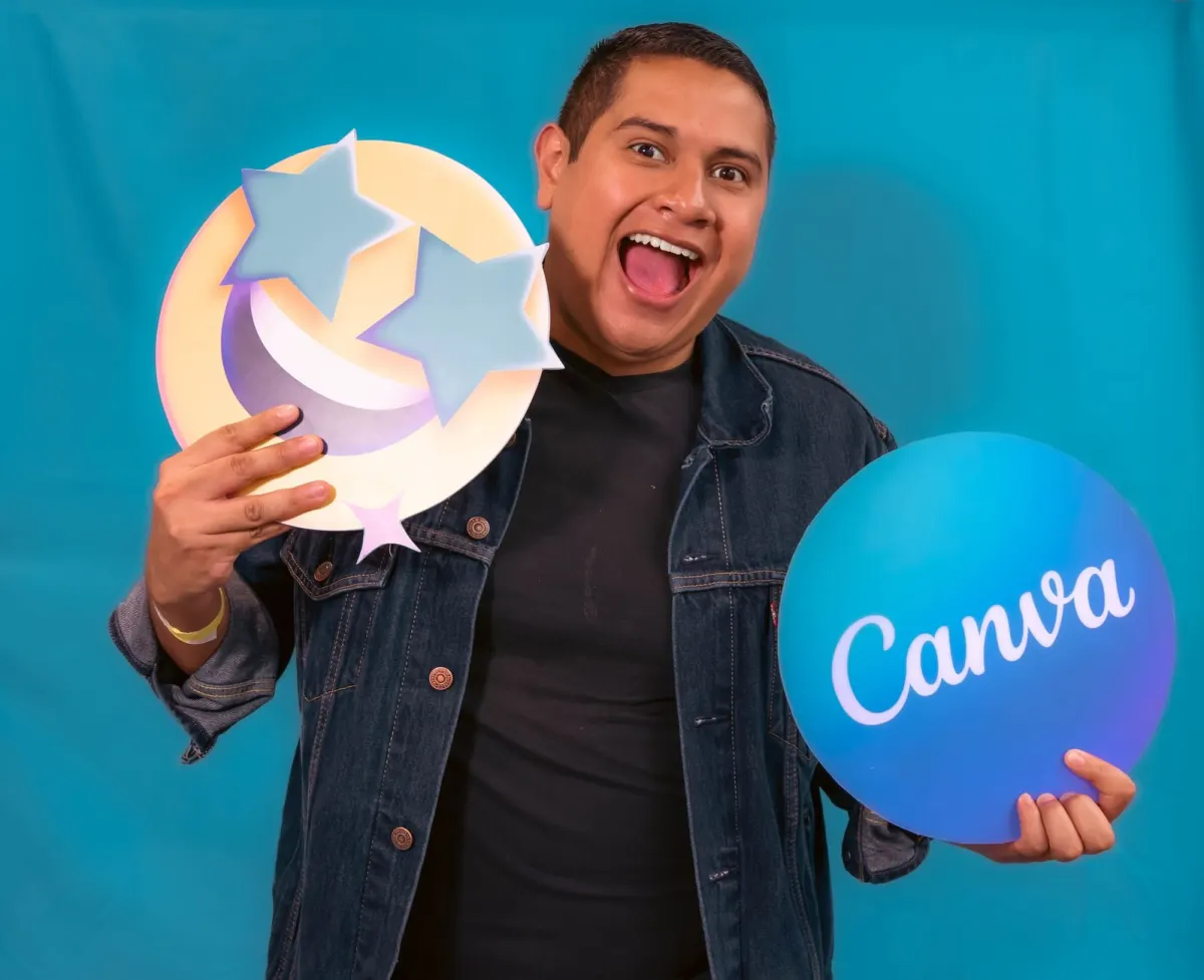 A designer compares logo versions side by side to check brand consistency across profiles.