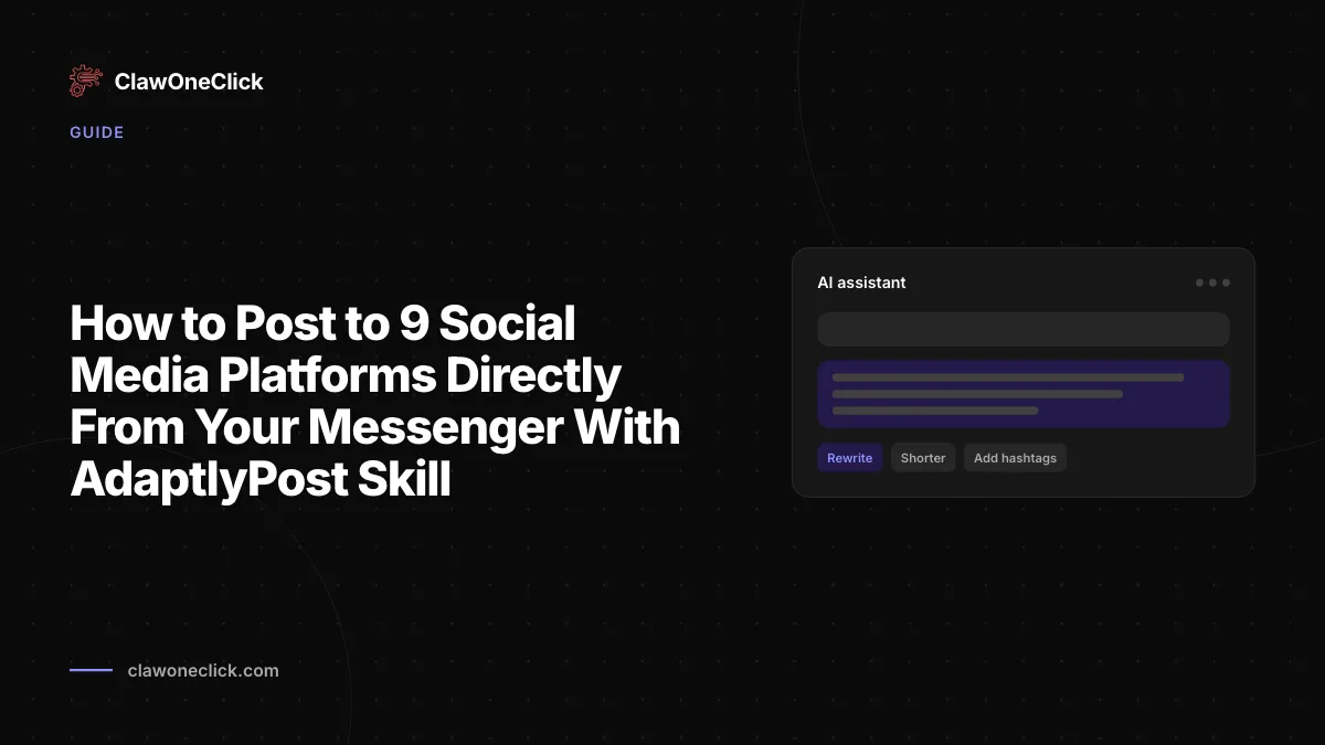 So posten Sie auf 9 Social-Media-Plattformen direkt von Ihrem Messenger mit dem AdaptlyPost-Skill
