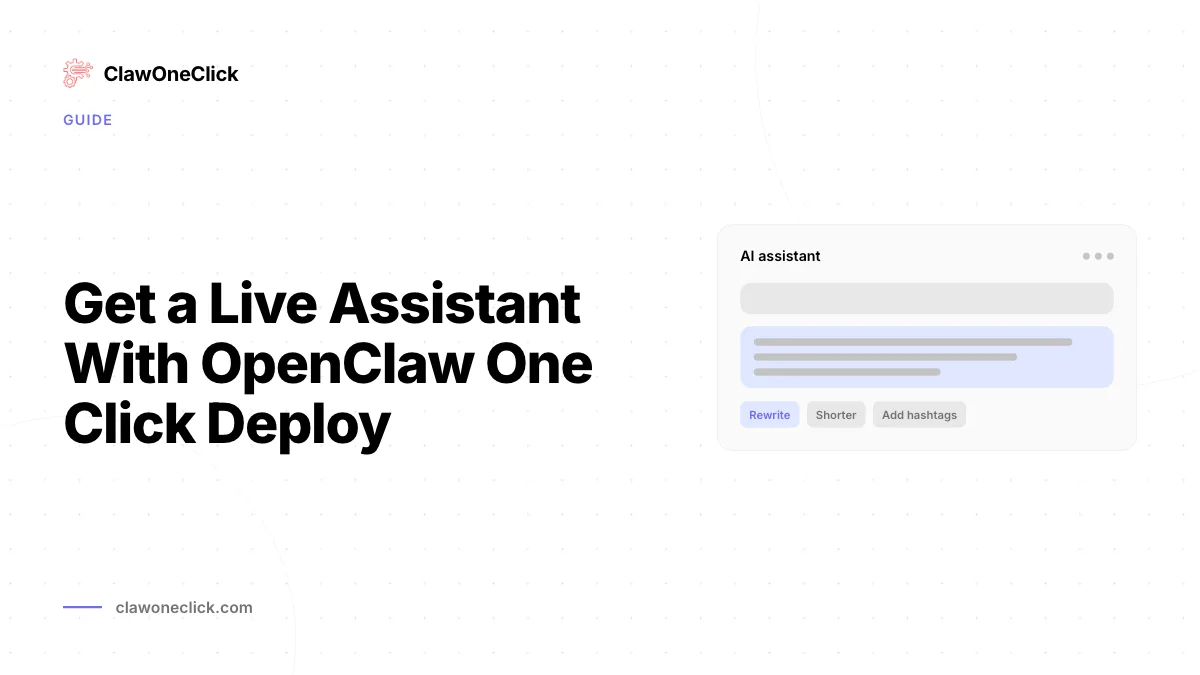 Mise en contexte - Déployer un assistant IA avec OpenClaw en un clic