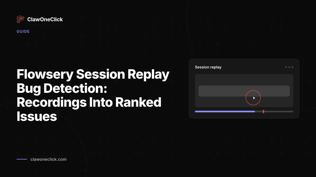 Flowsery Session-Replay-Fehleranalyse: Aufzeichnungen als sortierte Issues