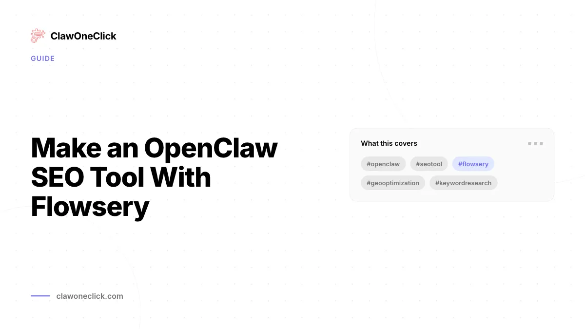 Mise en contexte - OpenClaw SEO avec Flowsery