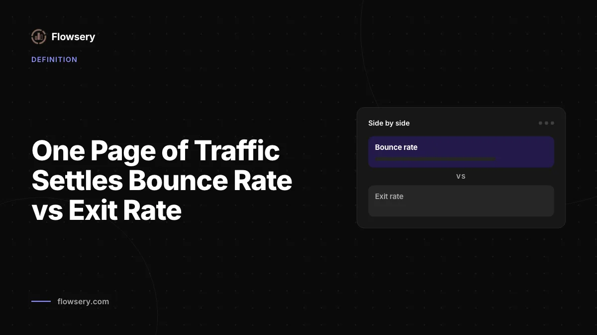 One Page of Traffic Settles Bounce Rate vs Exit Rate