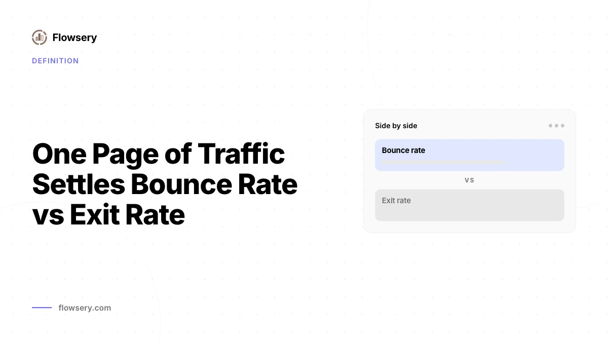One Page of Traffic Settles Bounce Rate vs Exit Rate