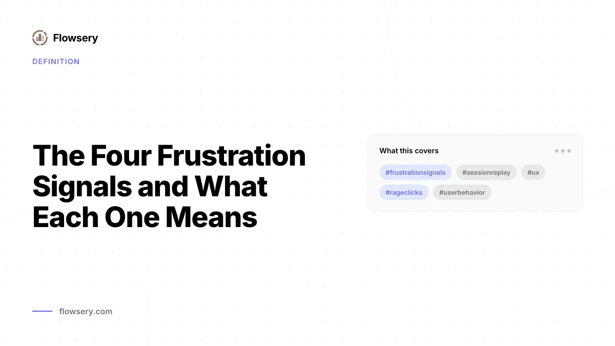 Las cuatro señales de frustración y qué significa cada una