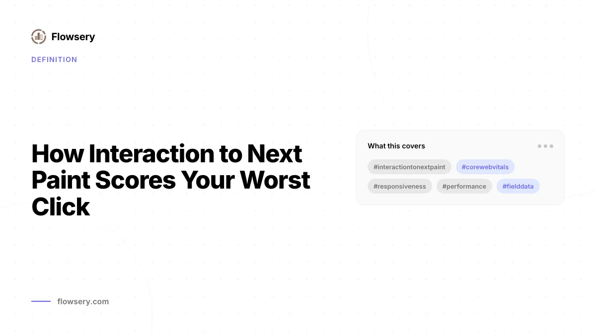 How Interaction to Next Paint Scores Your Worst Click