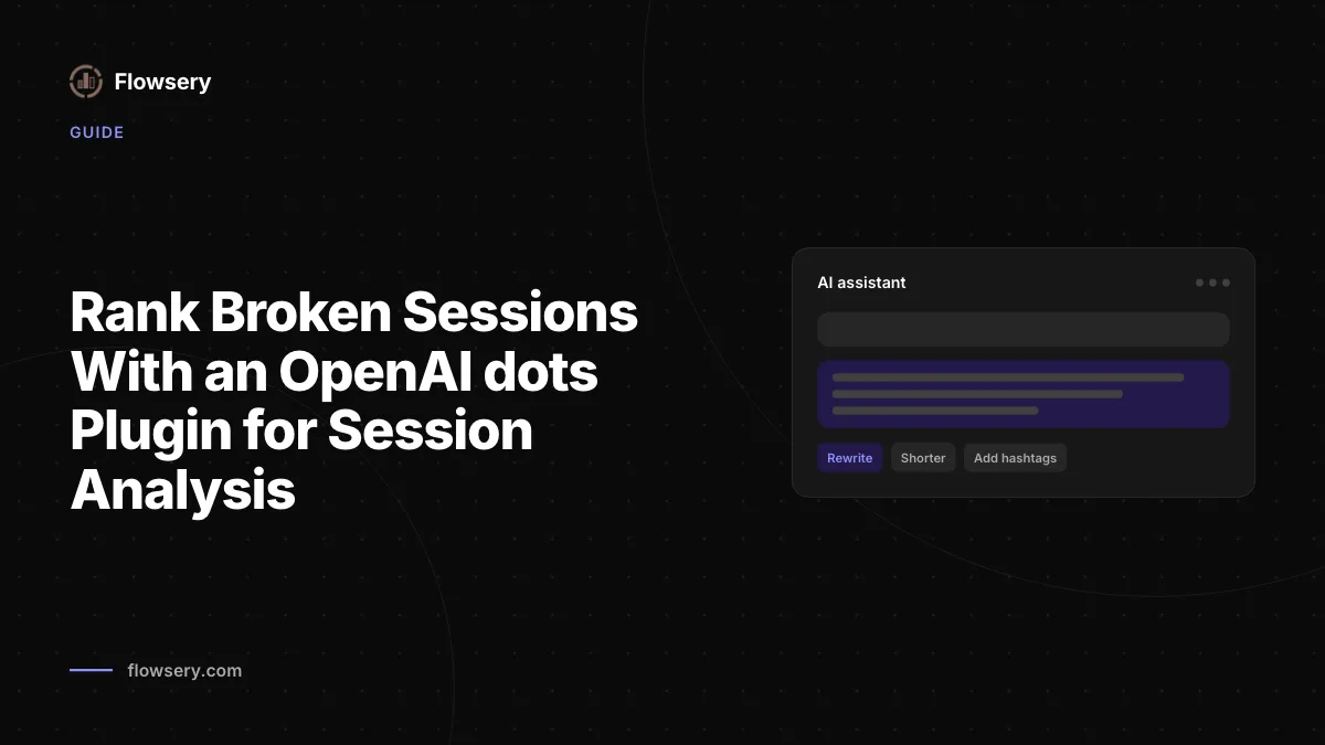 An OpenAI dots plugin for session analysis ranking Flowsery issues by sessions affected