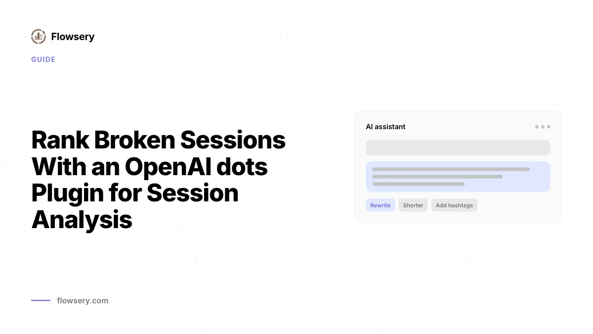 An OpenAI dots plugin for session analysis ranking Flowsery issues by sessions affected