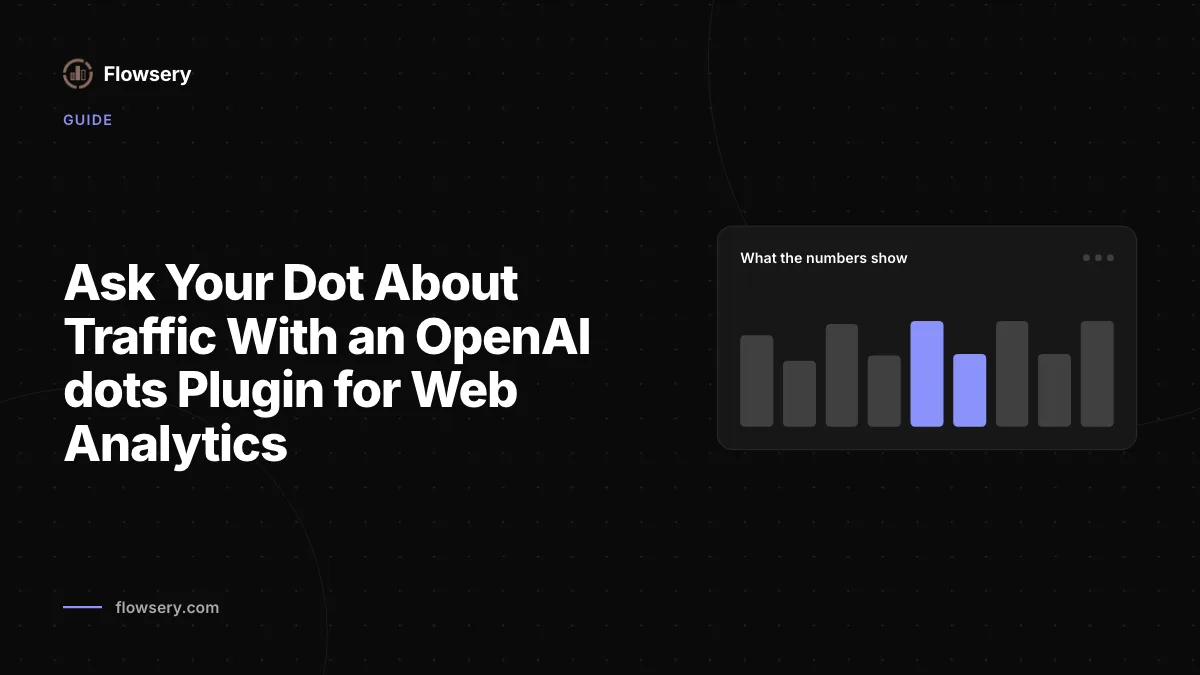 An OpenAI dots plugin for web analytics answering traffic questions from Flowsery