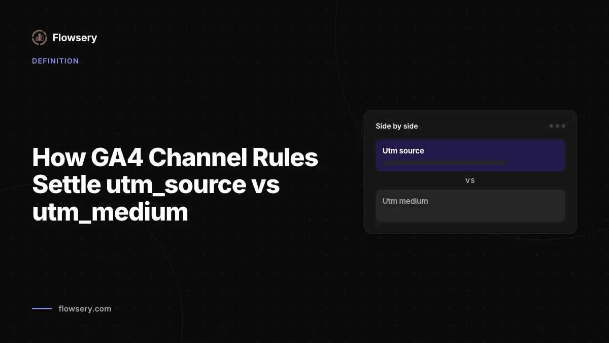 How GA4 channel rules settle utm_source vs utm_medium