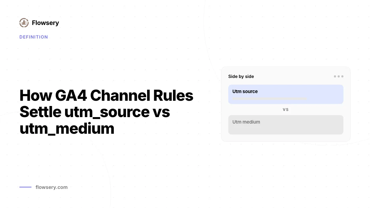 How GA4 channel rules settle utm_source vs utm_medium