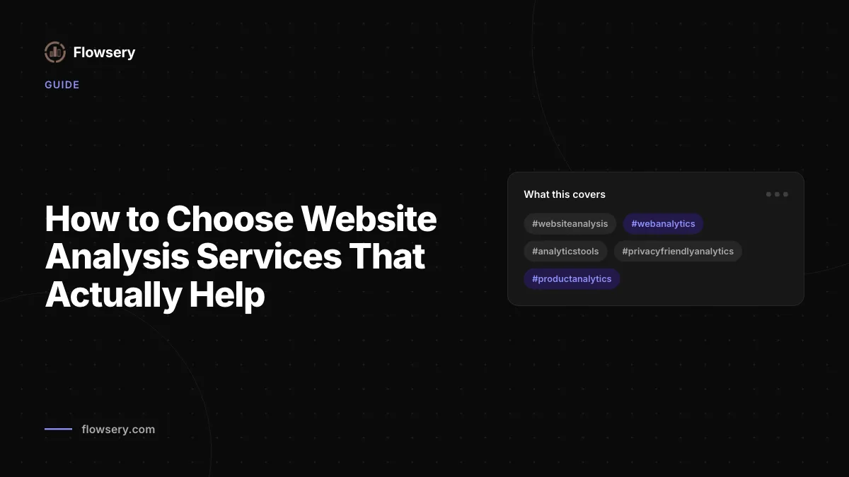 Flowsery-Dashboard fuer datenschutzorientiert Website Analysis Services