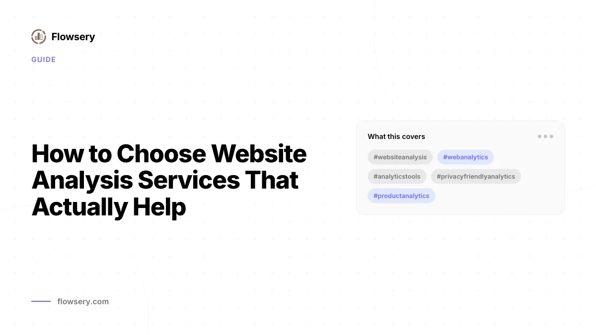 Flowsery-Dashboard fuer datenschutzorientiert Website Analysis Services