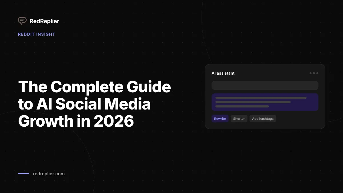 O guia completo para o crescimento da mídia social de IA em 2026