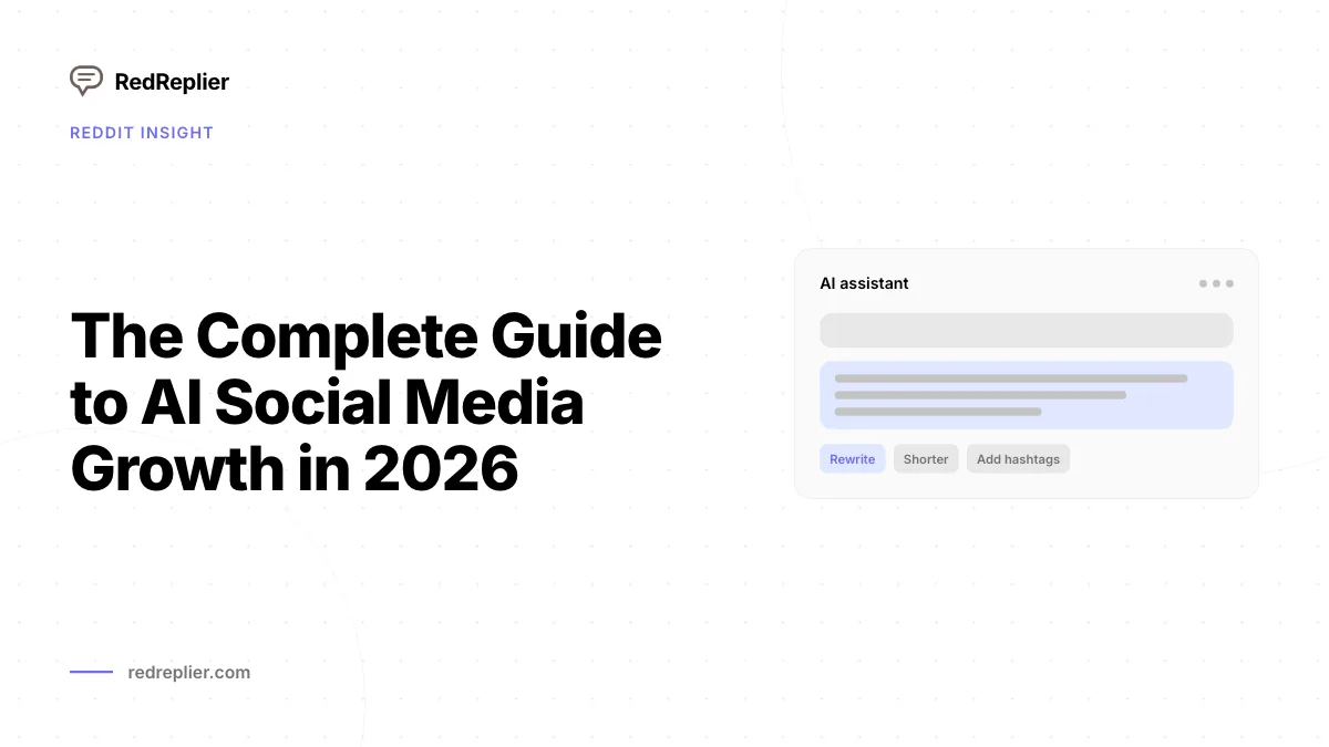 O guia completo para o crescimento da mídia social de IA em 2026
