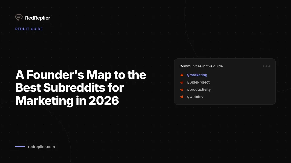 Um mapa do fundador para os melhores subreddits para marketing em 2026