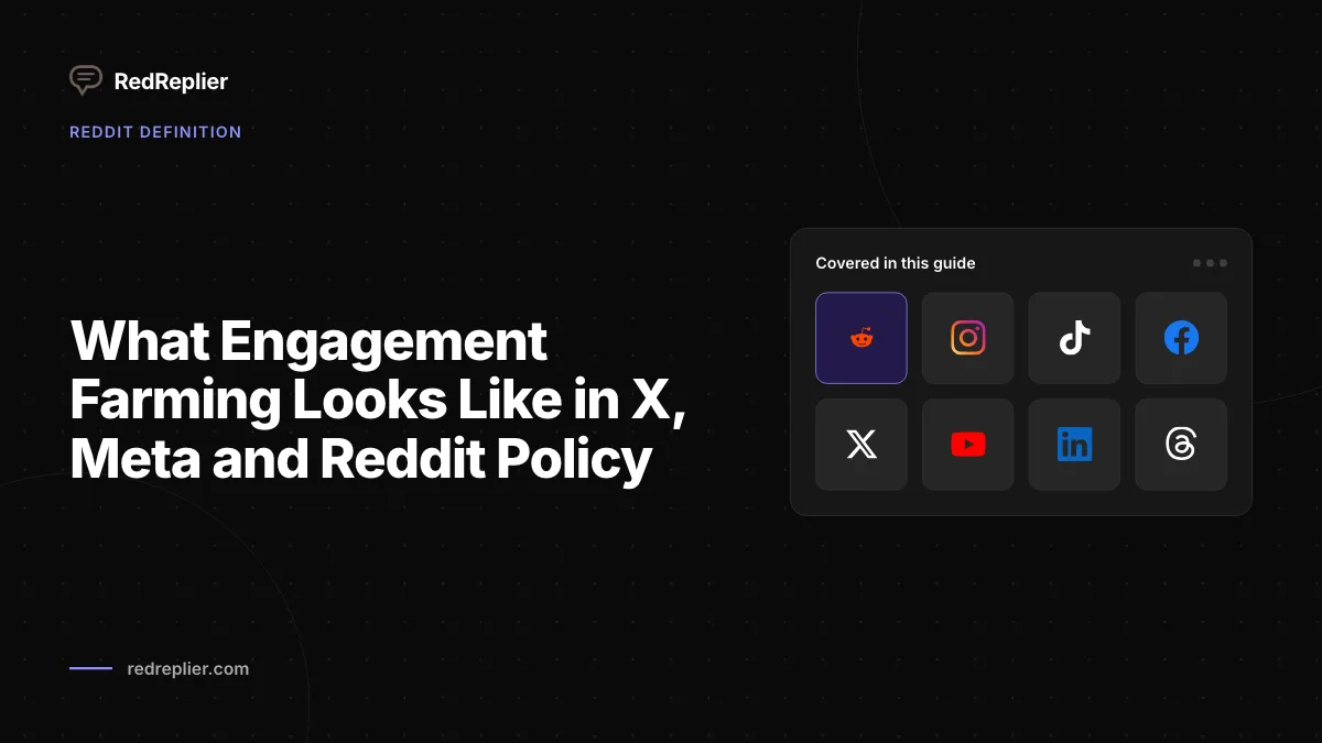 What Engagement Farming Looks Like in X, Meta and Reddit Policy