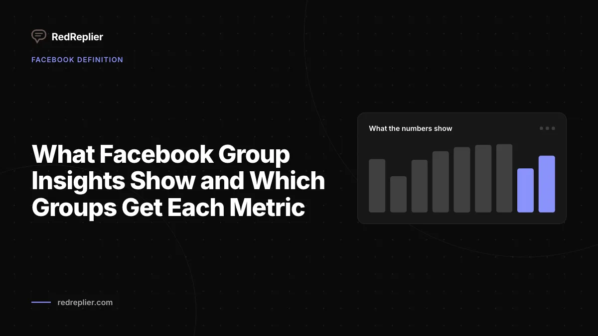 What Facebook group insights show and which groups get each metric