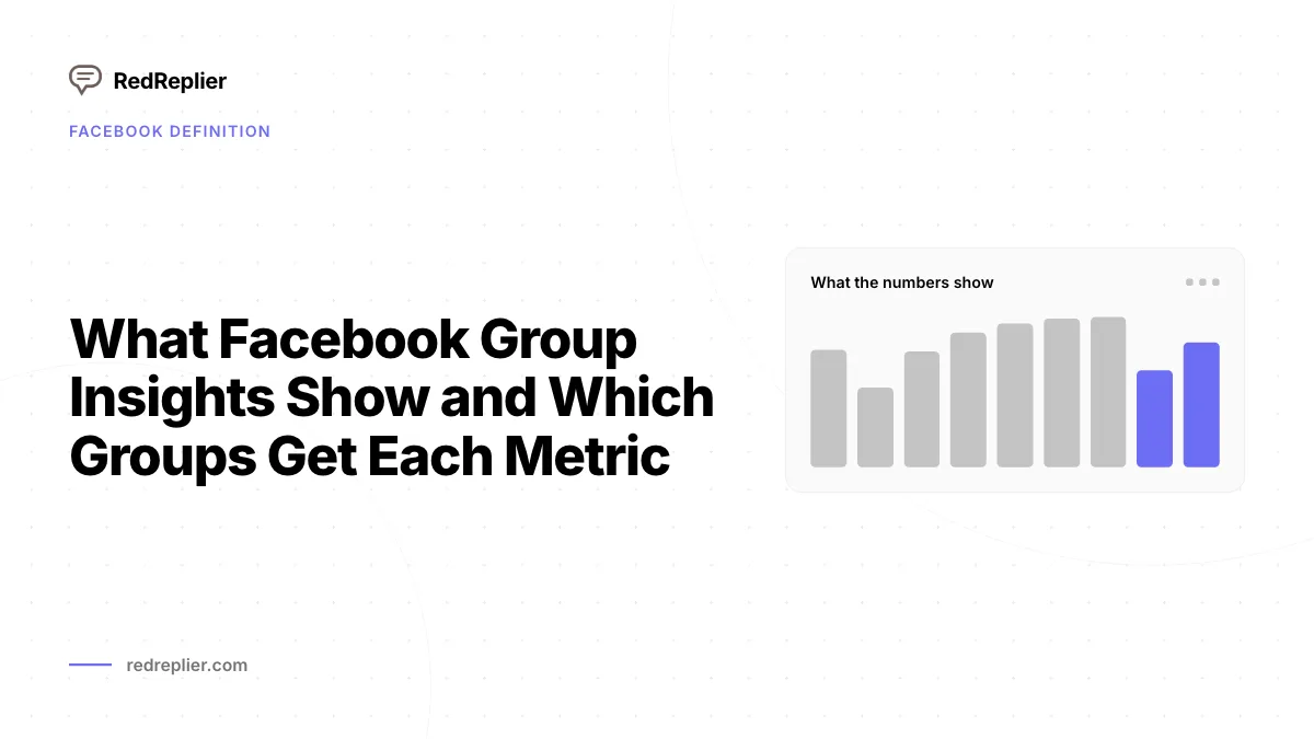 What Facebook group insights show and which groups get each metric