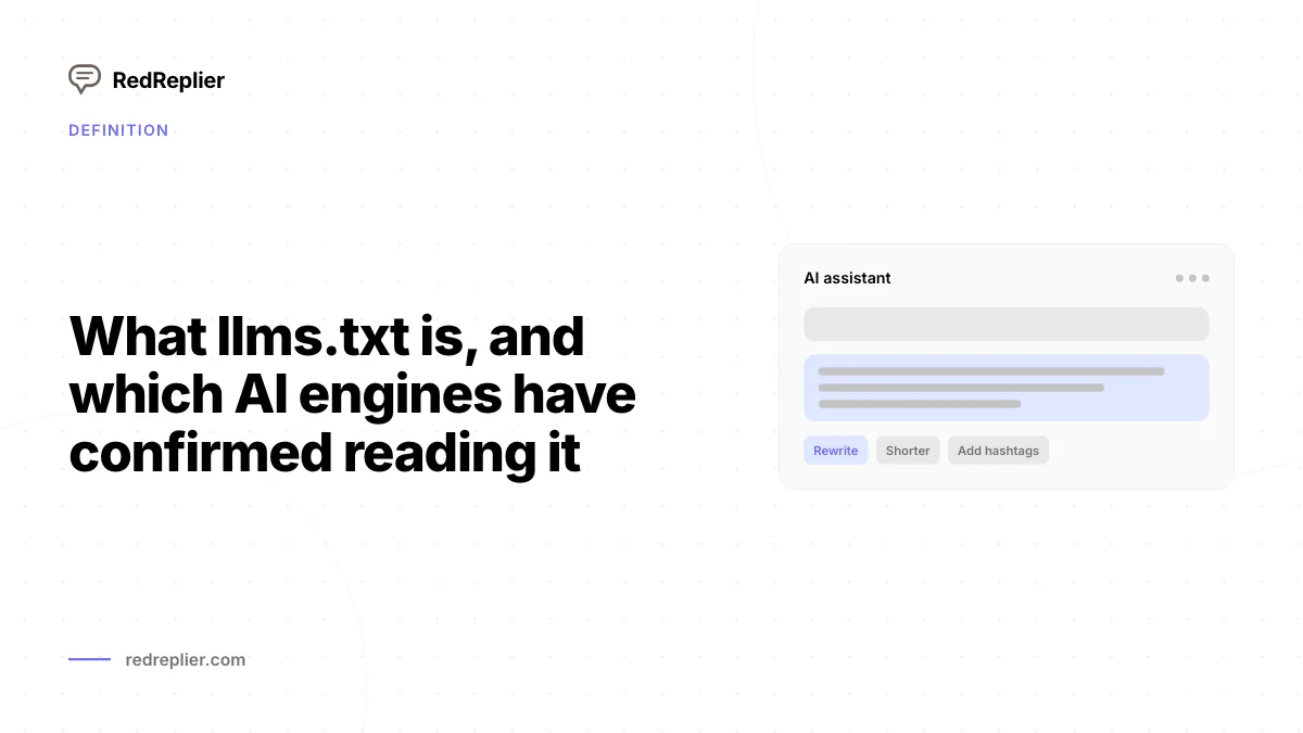 What llms.txt is, and which AI engines have confirmed reading it