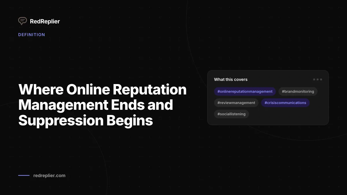 Where Online Reputation Management Ends and Suppression Begins