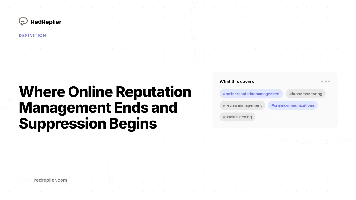 Where Online Reputation Management Ends and Suppression Begins