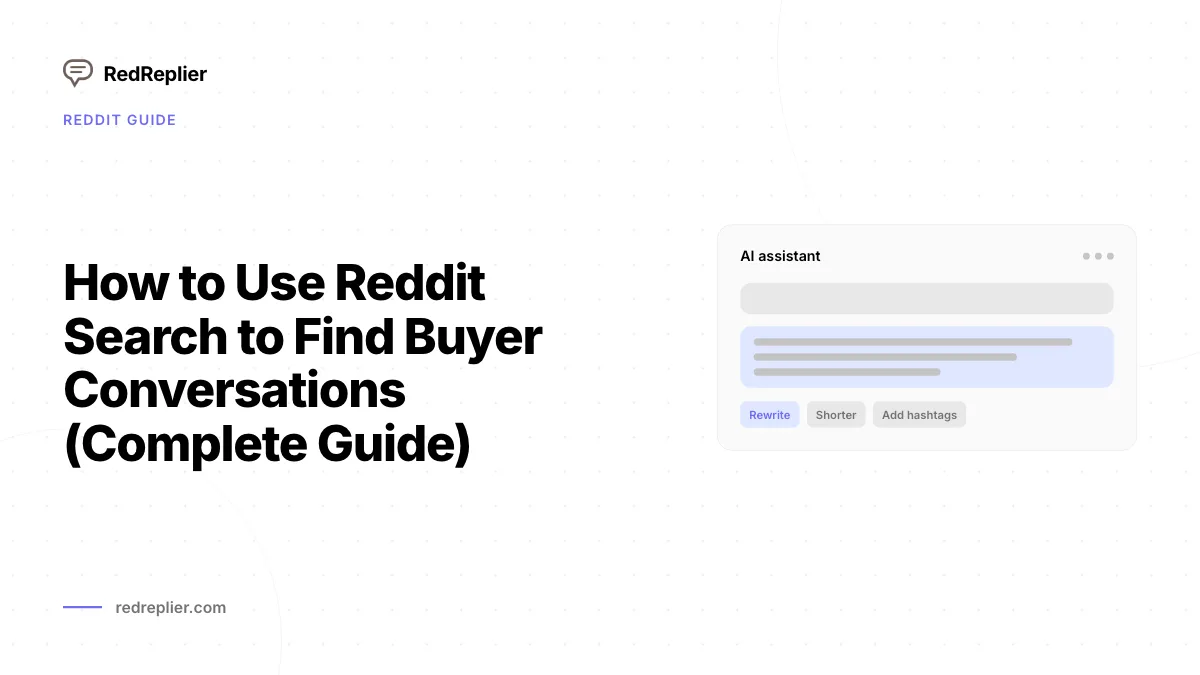 Como usar a pesquisa do Reddit para encontrar conversas de compradores (guia completo)
