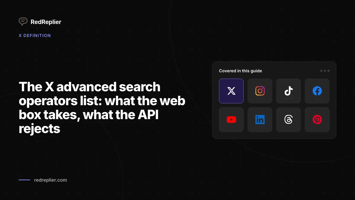 Die Liste der erweiterten X-Suchoperatoren: was das Web-Suchfeld nimmt, was die API ablehnt