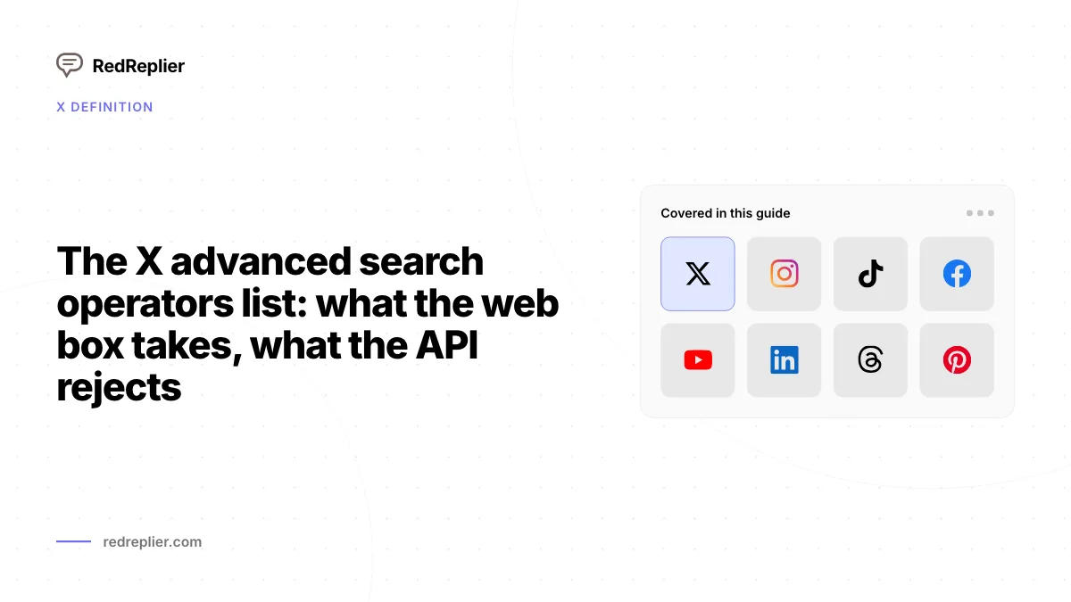 Die Liste der erweiterten X-Suchoperatoren: was das Web-Suchfeld nimmt, was die API ablehnt