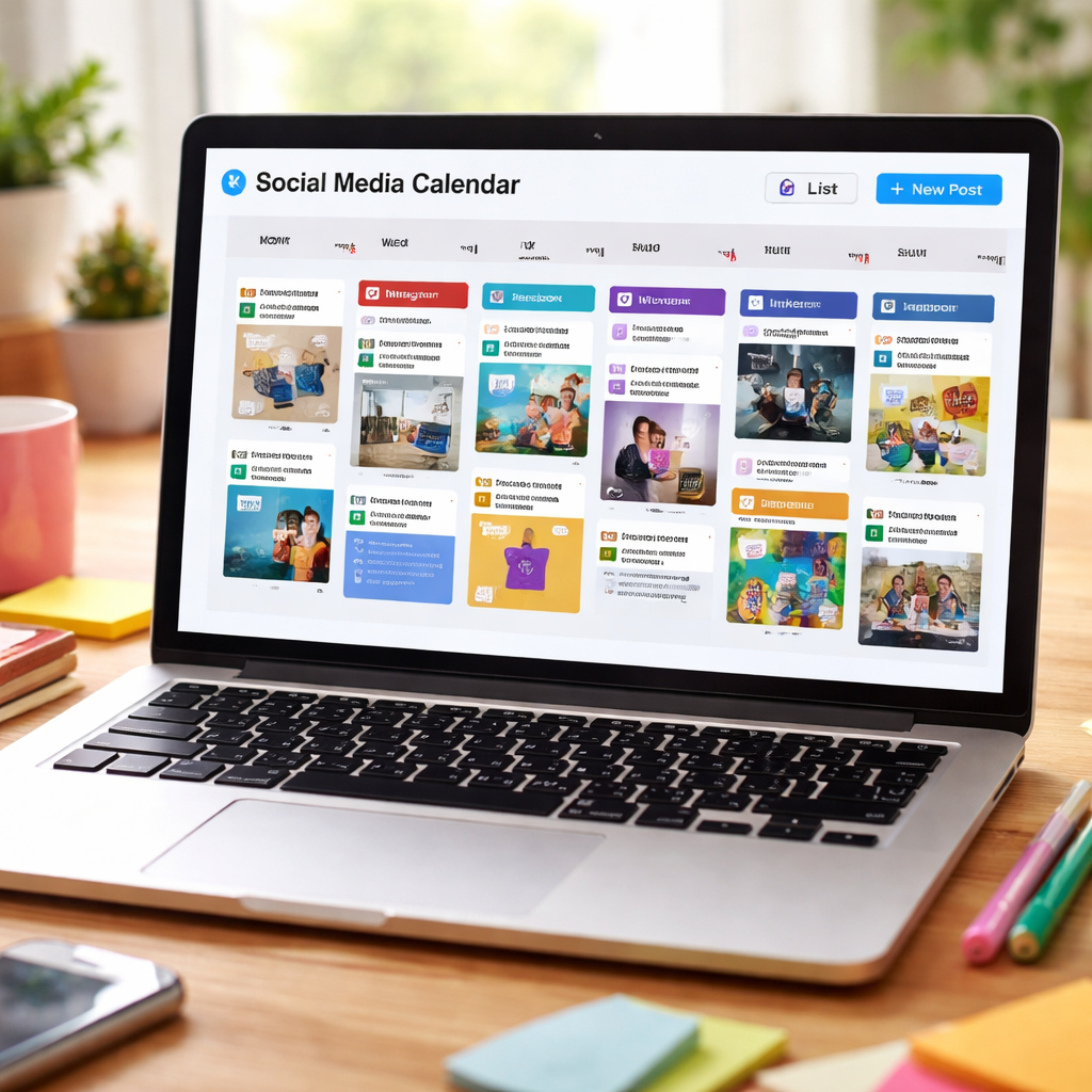 Vergleich von Social-Media-Management-Dashboards mit Kalender- und Analyseansichten